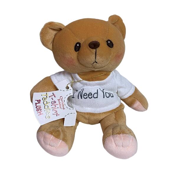 Cherished Teddies 8" Plush Bear Enesco 1999 I Need You T-Shirt Stuffed Animal - Picture 8 of 8